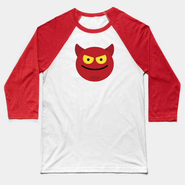 devil imoji Baseball T-Shirt by TheMeddlingMeow